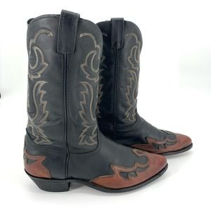 Code West VTG Cowboy Boots Men’s Size 12EE Western Brown/Black